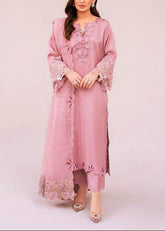 Grace S1010-Embroidered 3pc Lawn Dress with Embroidered Munar Dupatta.